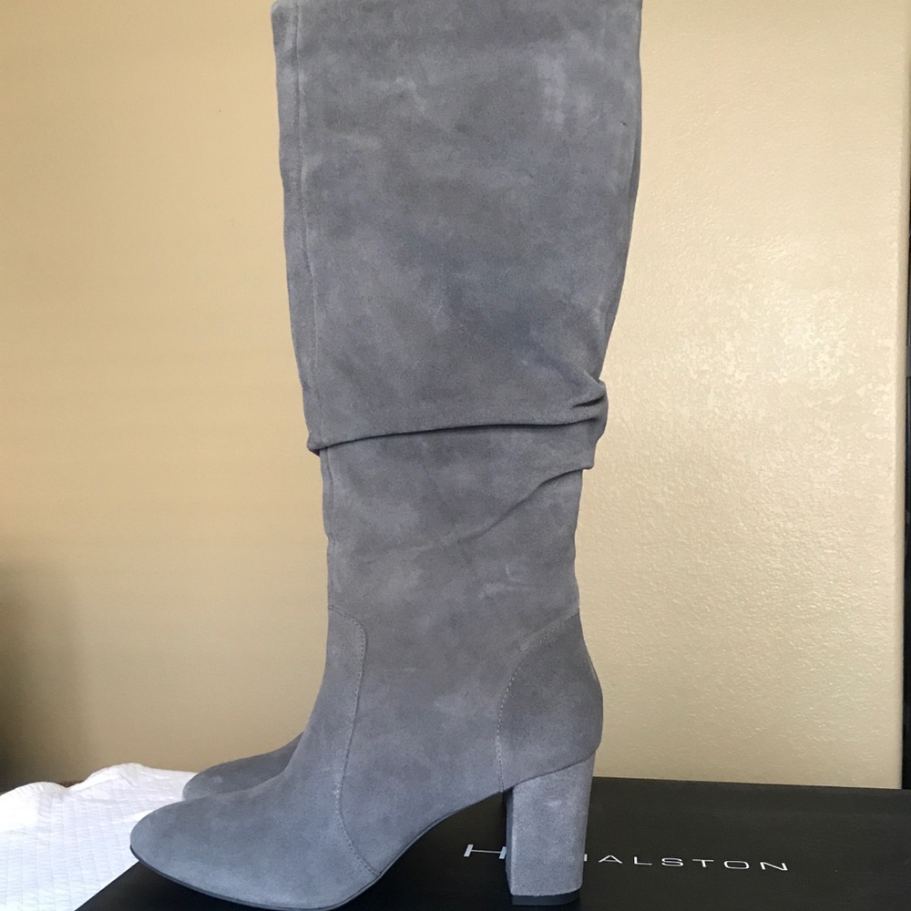 H by Halston tall shaft Suede boots - 8.5, NIB